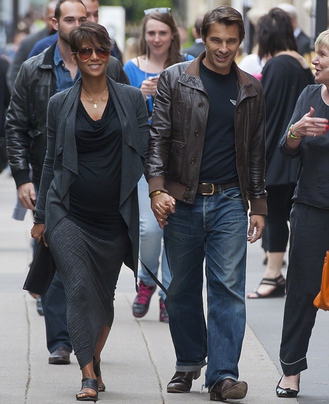 Halle Berry and Olivier Martinez stroll Paris